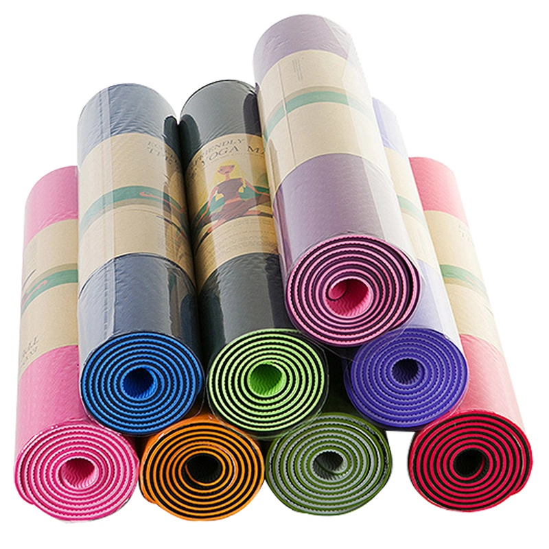 Wholesale Custom Printed Eco Friendly Yoga Mats Anti Slip Extra Large TPE Yoga Mat for Home Workout