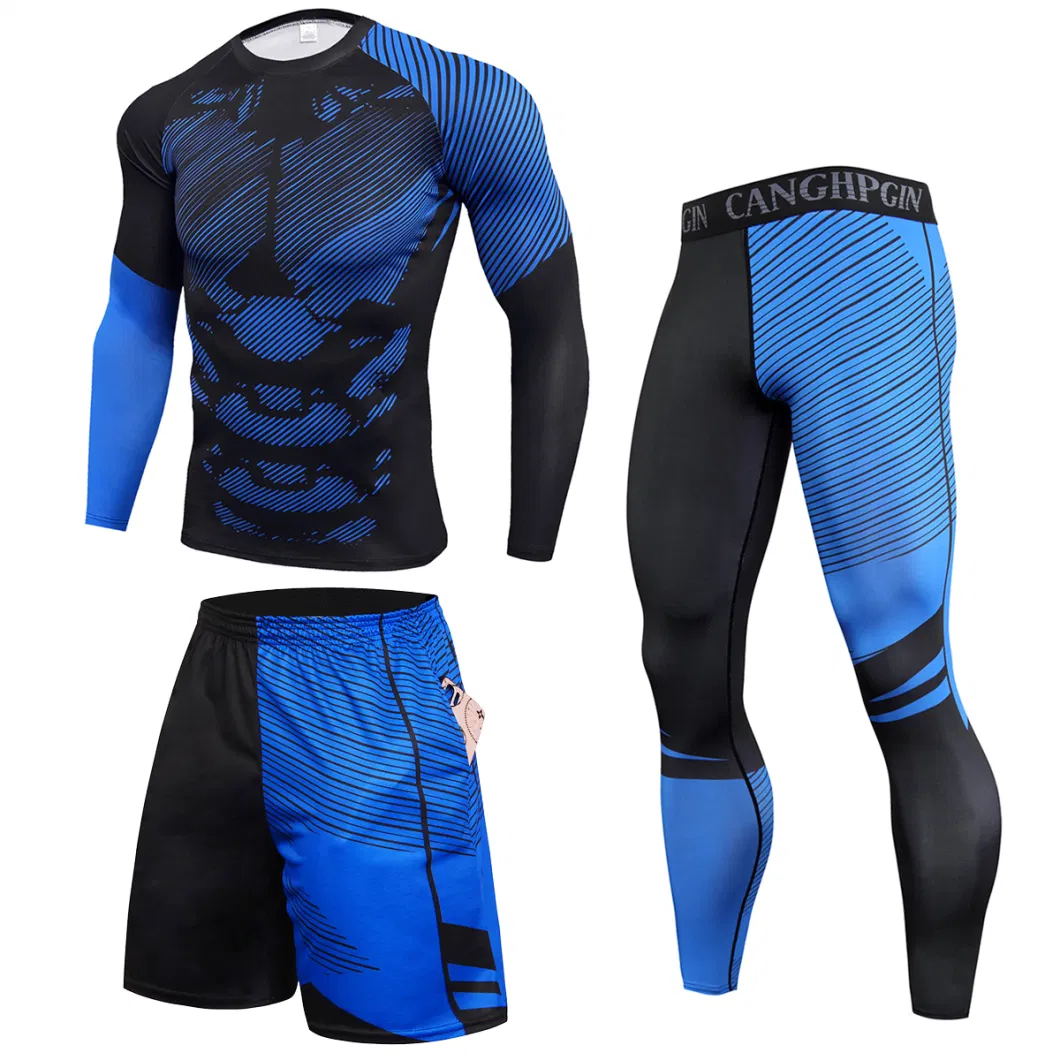 Custom Mens Boxing Long Training Suits Fit Gym Clothes Fitness Sportswear Set