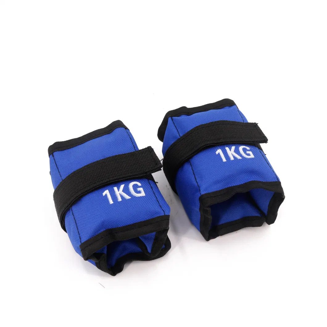 2 PCS Ankle Weights Leg Wrist Sand Bag Weights Strap Resistance Strength Training Equipment for Gym Fitness Yoga Running (1kg, 2kg, 3kg, 4kg and 5 kg) Esg17066