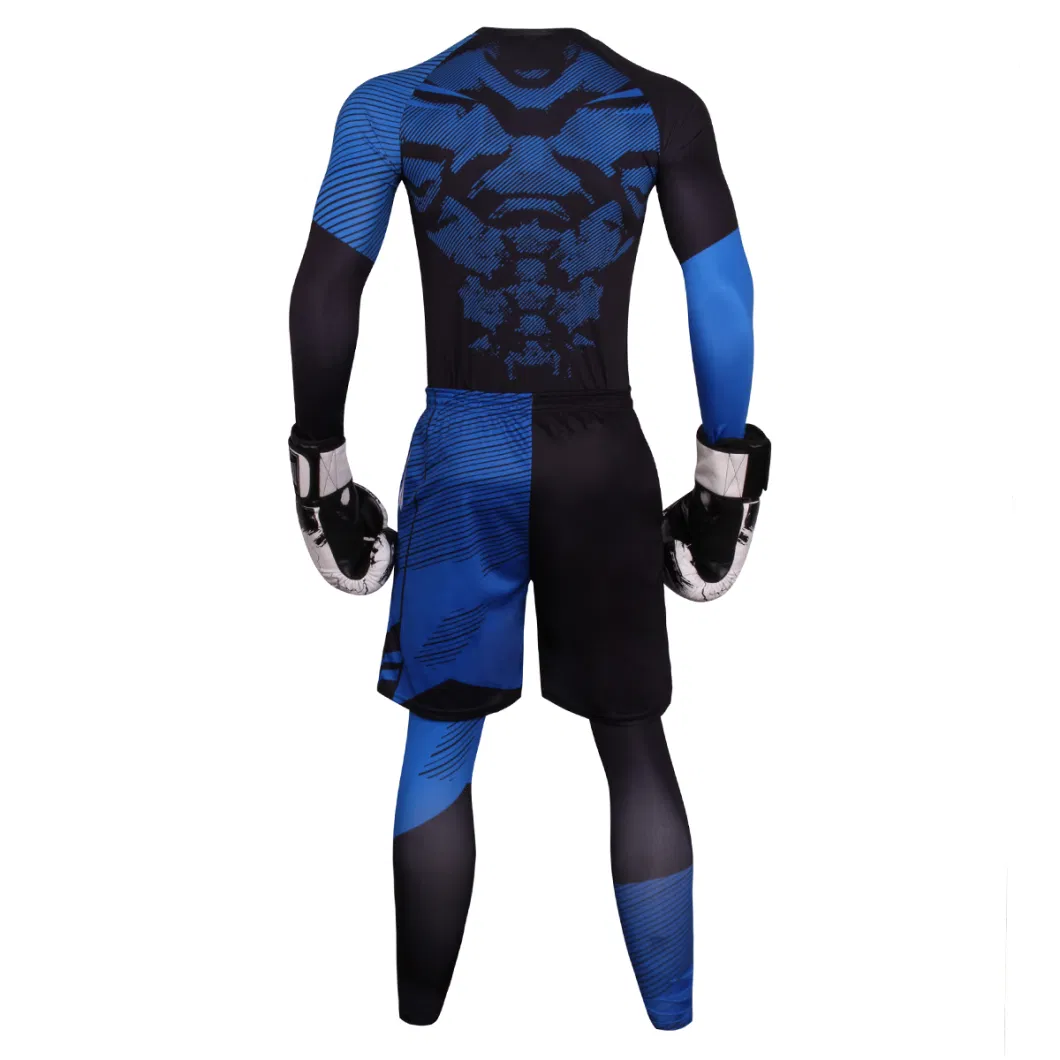 Custom Mens Boxing Long Training Suits Fit Gym Clothes Fitness Sportswear Set